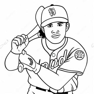 Fernando Tatis Jr In Action Coloring Page 130949-63807