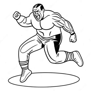 Wwe Wrestler Jumping On Opponent Coloring Page 130972-63813