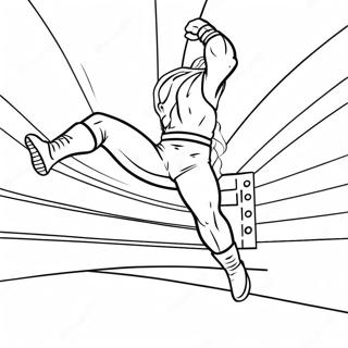 Wwe Wrestler Jumping On Opponent Coloring Page 130972-63814