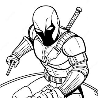Deathstroke In Action Coloring Page 130999 63838