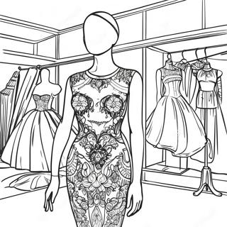 Fashion Mannequin Coloring Page 131153-63949