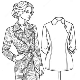 Fashion Mannequin Coloring Page 131153-63950