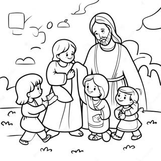 Jesus Loves The Little Children Coloring Page 131331-64085