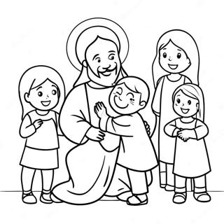 Jesus Loves The Little Children Coloring Page 131331-64087