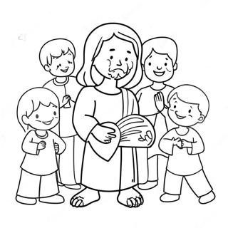 Jesus Loves The Little Children Coloring Page 131331-64088