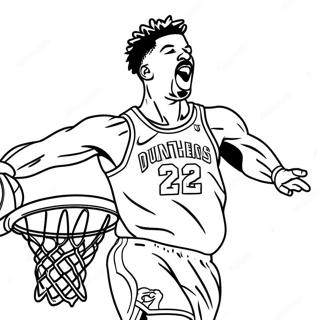 Jimmy Butler Dunking Coloring Page 131358-64109