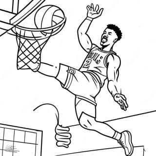 Jimmy Butler Dunking Coloring Page 131358-64112