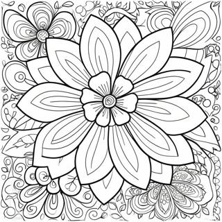 Flower Hard Coloring Page 131408-64148