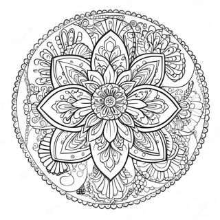 Intricate Flower Mandala Coloring Page 131411 64160