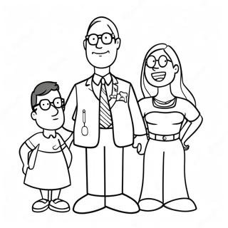 Quirky American Dad Family Coloring Page 131487-64213