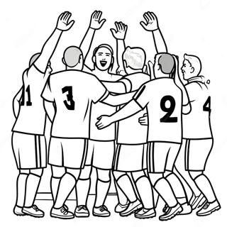Team Celebration After Goal Coloring Page 13149-2883