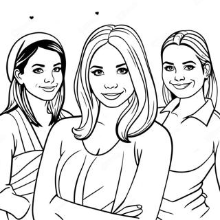 Carly Shay With Her Friends Coloring Page 131538-64249