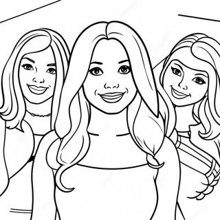 Carly Shay With Her Friends Coloring Page 131538-64250