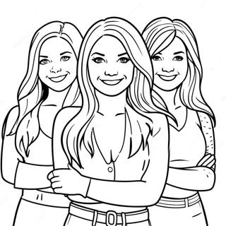Carly Shay With Her Friends Coloring Page 131538-64252