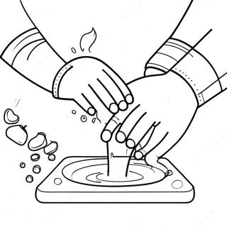 Interactive Hand Washing Steps Coloring Page 131617-64318