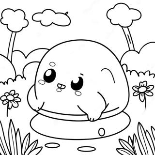 Tamagotchi In A Garden Coloring Page 131644-64341