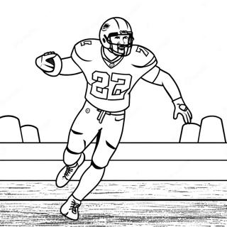 Travis Kelce Catching A Football Coloring Page 131692-64369