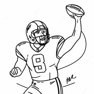 Travis Kelce Catching A Football Coloring Page 131692-64371