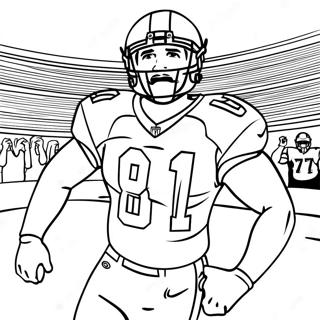 Travis Kelce Celebrating A Touchdown Coloring Page 131693 64373