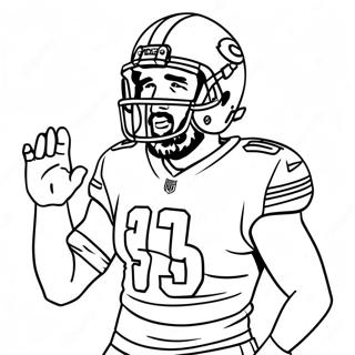 Travis Kelce With A Football Coloring Page 131695-64383