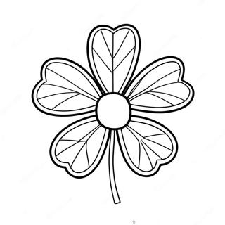 Lucky Four Leaf Clover Coloring Page 131770-64431