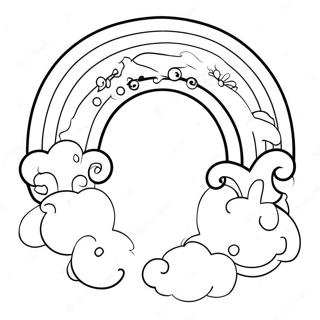 Whimsical Rainbow Coloring Page 131772-64437