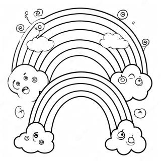 Whimsical Rainbow Coloring Page 131772-64439