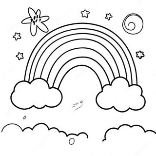 Whimsical Rainbow Coloring Page 131772-64440
