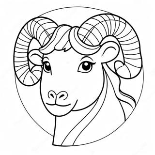 Aries Zodiac Sign Coloring Page 131847-64485