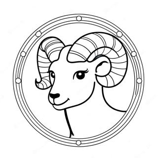 Aries Zodiac Sign Coloring Page 131847-64486