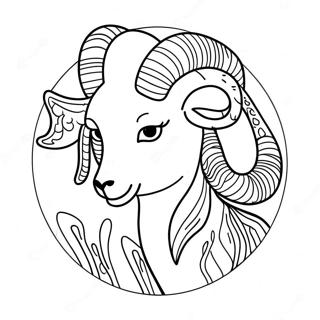 Aries Zodiac Sign Coloring Page 131847-64487