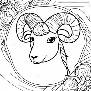 Aries Zodiac Sign Coloring Page 131847-64488