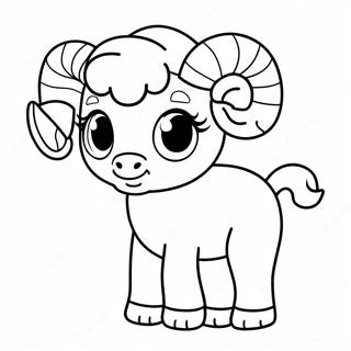 Cute Aries Character Coloring Page 131848-64489