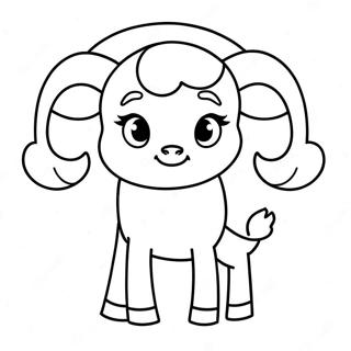 Cute Aries Character Coloring Page 131848-64490