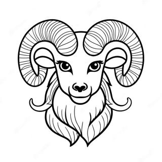 Aries Symbol With Stars Coloring Page 131851-64503