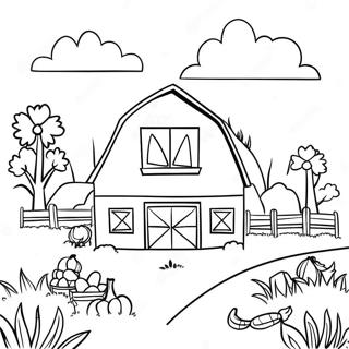 Realistic Farm Scene Coloring Page 131898-64526