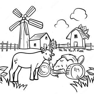 Realistic Farm Scene Coloring Page 131898-64527