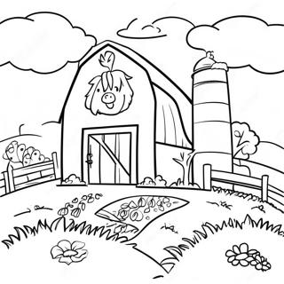 Realistic Farm Scene Coloring Page 131898-64528