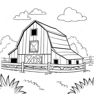 Detailed Barn And Animals Coloring Page 131899-64530