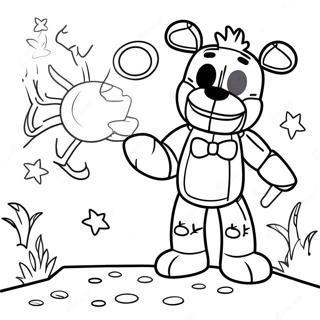 Adventurous Moon Fnaf Character Coloring Page 131953-64580