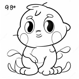 Cartoon Number 9 Coloring Page 131978-64596