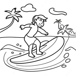 Aloha Surfing Adventure Coloring Page 132031-64642