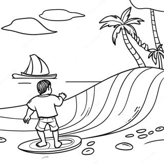 Aloha Surfing Adventure Coloring Page 132031-64643