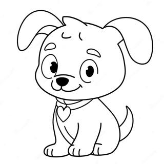 Playful Anime Dog Coloring Page 132104-64694