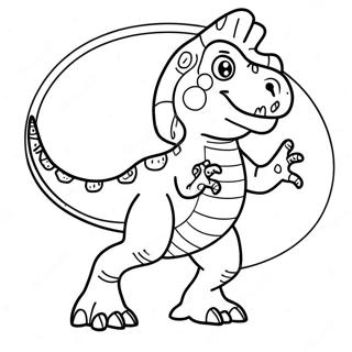 Colorful T Rex Dinosaur Coloring Page 132179-64749