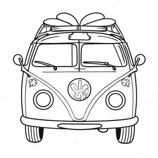 60s Hippie Van Coloring Page 132229-64786