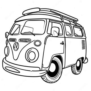 60s Hippie Van Coloring Page 132229-64787