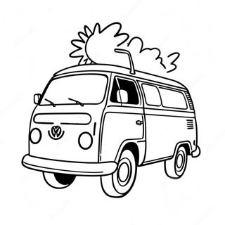 60s Hippie Van Coloring Page 132229-64788