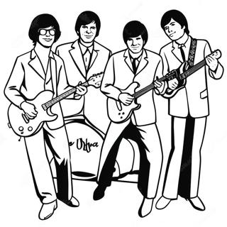 60s Rock And Roll Band Coloring Page 132233 64802