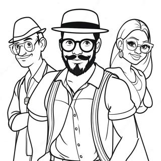 Hipster Disney Characters Coloring Page 132281-64827